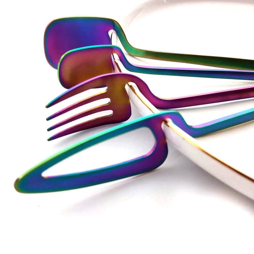 Funky Notched 4 Piece Cutlery Set