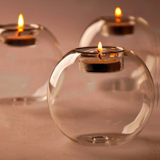 Floating Round Glass Candle Holder